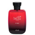 ادپرفیوم مردانه رصاصی مدل hawas fire حجم 100 میلی لیتر