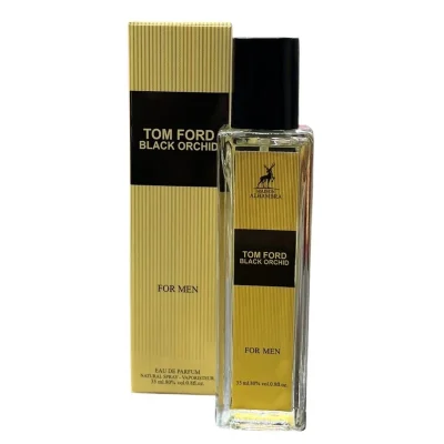 عطر جیبی مردانه الحمبرا مدل TOM FORD BLACH ORCHID با رایحه خنک و تلخ و تند حجم 35 میلی‌لیتر