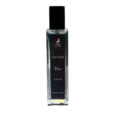 عطر جیبی مردانه الحمبرا مدل دیور ساواج SUAVAGE DIOR با رایحه تند حجم ۳۵ میلی لیتر