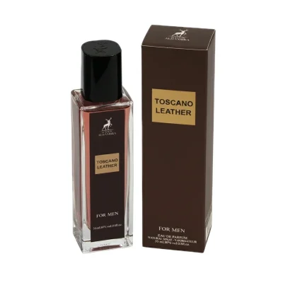 ادو پرفیوم مردانه الحمبرا مدل TOCCANO LEATHER با رایحه تلخ حجم 35 میلی لیتر